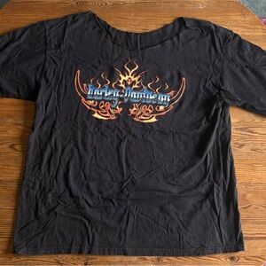 HARLEY DAVIDSON Off-Shoulder Graphic T-Shirt